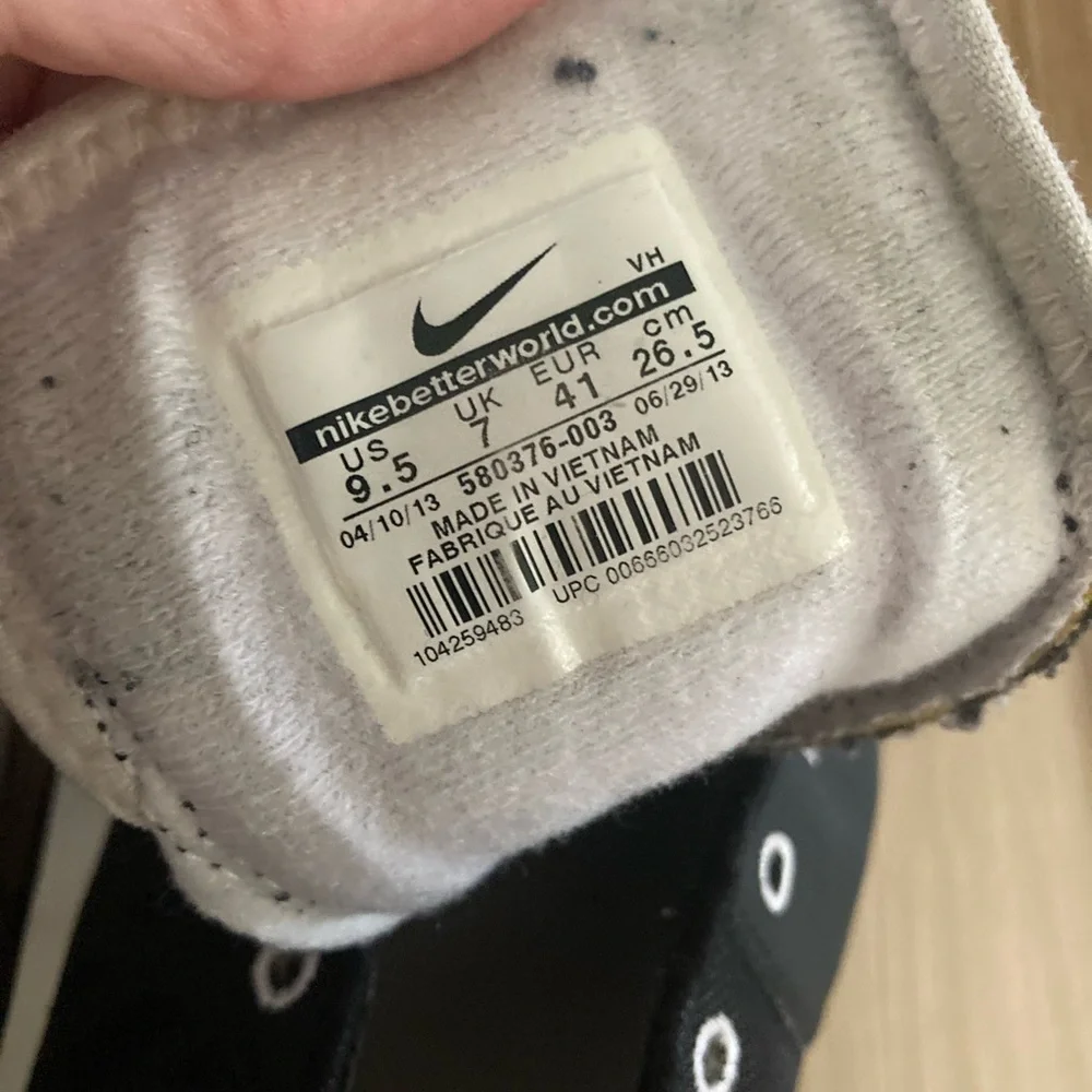 Nike Training Sneakers Women's Black Running Shoes 580376-003 - Size 9.5